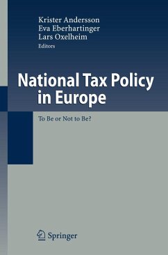 Cover National Tax Policy in Europe