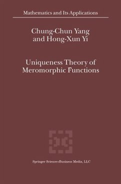 Uniqueness Theory of Meromorphic Functions - Yang, Chung-Chun;Hong-Xun Yi