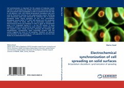 Electrochemical synchronization of cell spreading on solid surfaces