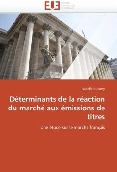 Déterminants de la Réaction Du Marché Aux Émissions de Titres - ducassy, isabelle