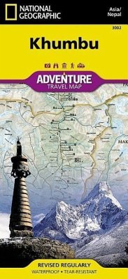 National Geographic Adventure Travel Map Khumbu - National Geographic Maps