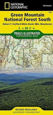 Green Mountain National Forest South Map [Robert T. Stafford White Rocks National Recreation Area, Manchester] - National Geographic Maps