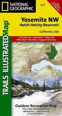 Yosemite Nw: Hetch Hetchy Reservoir Map - National Geographic Maps