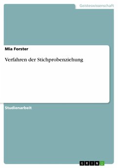 Verfahren der Stichprobenziehung - Forster, Mia
