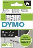 Dymo D1 Schriftband 12 mm x 7 m schwarz auf transparent 45010