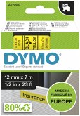 Dymo D1 Schriftband 12 mm x 7 m schwarz auf gelb 45018