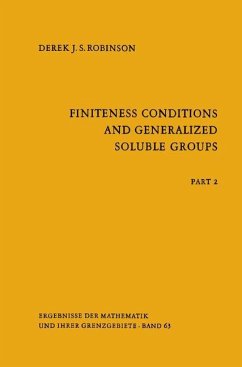Finiteness Conditions and Generalized Soluble Groups - Robinson, Derek J.S.