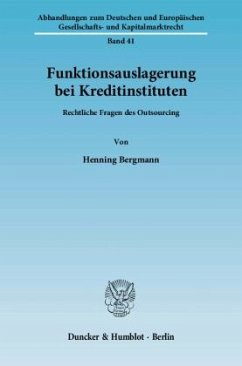 Cover Funktionsauslagerung bei Kreditinstituten