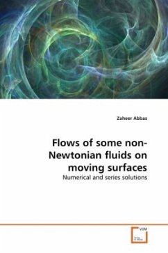 Flows of some non-Newtonian fluids on moving surfaces