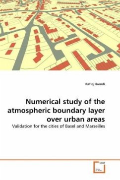 Numerical study of the atmospheric boundary layer over urban areas