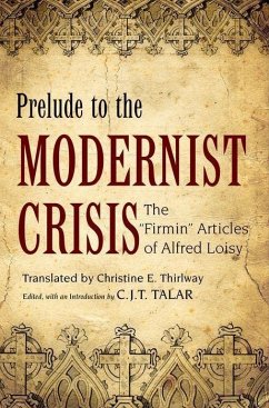 Prelude to the Modernist Crisis - Thirlway, Christine