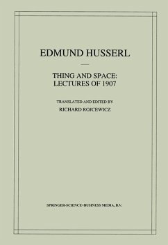 Thing and Space - Husserl, Edmund