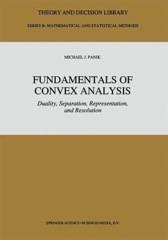 Fundamentals of Convex Analysis - Panik, M. J.