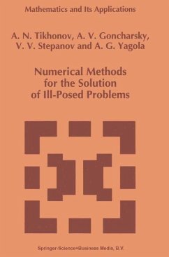 Numerical Methods for the Solution of Ill-Posed Problems - Tikhonov, A. N.;Goncharsky, A.;Stepanov, V. V.