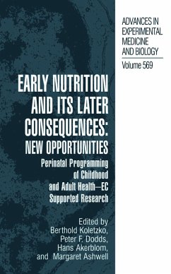 Early Nutrition and its Later Consequences: New Opportunities Cover Early Nutrition and its Later Consequences: New Opportunities
