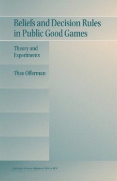 Beliefs and Decision Rules in Public Good Games - Offerman, Theo