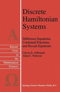 Discrete Hamiltonian Systems - Ahlbrandt, Calvin;Peterson, A.C.