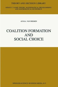 Coalition Formation and Social Choice - Deemen, Adrian Van