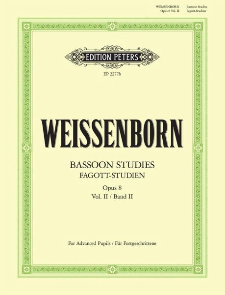 Fagott-Studien, Heft 2: Für Fortgeschrittene op. 8 Fagott-Studien, Heft 2: Für Fortgeschrittene op. 8