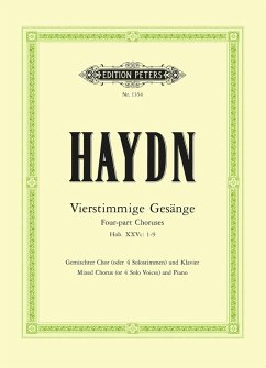 Four-Part Songs for Mixed Choir (or Solo Voices) and Piano - Haydn, Joseph