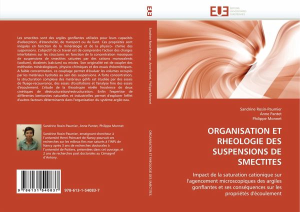 ORGANISATION ET RHEOLOGIE DES SUSPENSIONS DE SMECTITES ORGANISATION ET RHEOLOGIE DES SUSPENSIONS DE SMECTITES