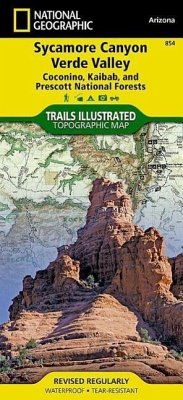 Sycamore Canyon, Verde Valley Map [Coconino, Kaibab, and Prescott National Forests] - National Geographic Maps