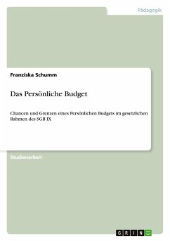 Das Persönliche Budget - Schumm, Franziska