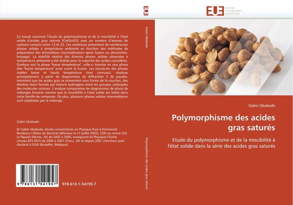 Polymorphisme des acides gras saturés Polymorphisme des acides gras saturés