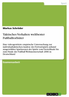 Taktisches Verhalten weltbester Fußballtorhüter - Schröder, Markus