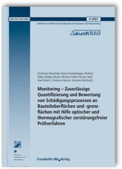 Cover Monitoring - Zuverlässige Quantifizierung und Bewertung von Schädigungsprozessen an Bauteiloberflächen und -grenzflächen mit Hilfe optischer und thermografischer zerstörungsfreier Prüfverfahren