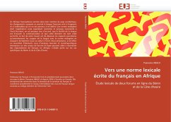 Vers une norme lexicale écrite du français en Afrique - ABALO, Paawana