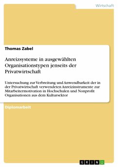 Anreizsysteme in ausgewählten Organisationstypen jenseits der Privatwirtschaft - Zabel, Thomas