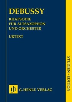 Rhapsodie für Altsaxophon und Orchester, Studienpartitur - Claude Debussy - Rhapsodie für Altsaxophon und Orchester