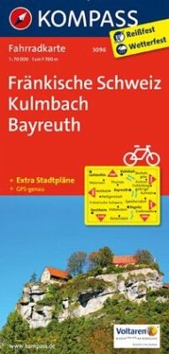 Kompass Fahrradkarte Fränkische Schweiz, Kulmbach, Bayreuth / Kompass Fahrradkarten