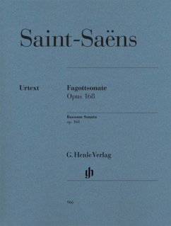 Fagottsonate op.168, Fagott und Klavier, Klavierpartitur u. Fagottstimme - Camille Saint-Saëns - Fagottsonate op. 168
