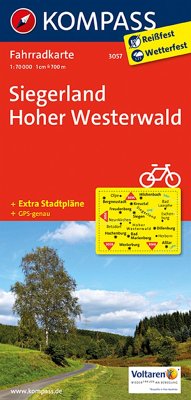 Kompass Fahrradkarte Siegerland, Hoher Westerwald / Kompass Fahrradkarten