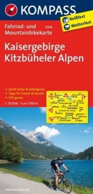 Kompass Fahrradkarte Kaisergebirge, Kitzbüheler Alpen / Kompass Fahrradkarten