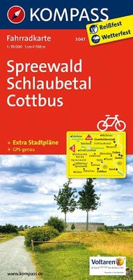 KOMPASS Fahrradkarte Spreewald - Schlaubetal - Cottbus / Kompass Fahrradkarten