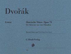 Slawische Tänze op. 72 für Klavier zu vier Händen - Dvorak, Antonin