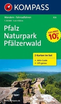 Kompass Karte Pfalz, Naturpark Pfälzerwald, 2 Bl.