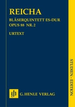 Bläserquintett Es-Dur op.88 Nr.2, Studienpartitur - Anton Reicha - Bläserquintett Es-dur op. 88 Nr. 2