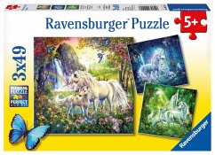 Ravensburger 09291 - Schöne Einhörner, 3x49 Teile Puzzle