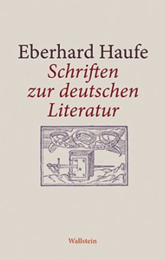 Schriften zur deutschen Literatur - Haufe, Eberhard