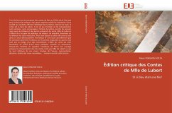 Cover Édition critique des Contes de Mlle de Lubert