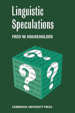 Linguistic Speculations - Householder, Fred W.; Householder