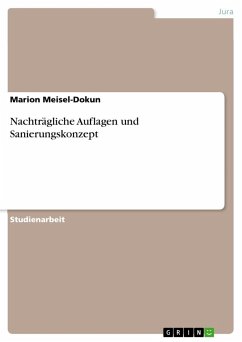 Nachträgliche Auflagen und Sanierungskonzept - Meisel-Dokun, Marion