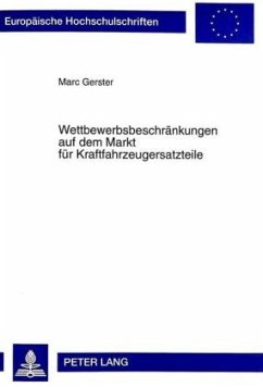 Cover Wettbewerbsbeschränkungen auf dem Markt für Kraftfahrzeugersatzteile