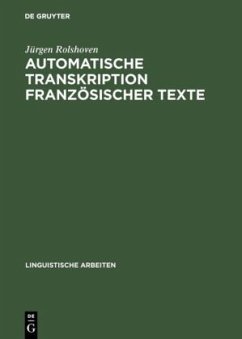 Automatische Transkription französischer Texte - Rolshoven, Jürgen