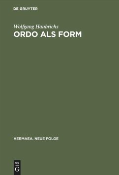 Ordo als Form - Haubrichs, Wolfgang