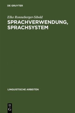 Sprachverwendung, Sprachsystem - Ronneberger-Sibold, Elke